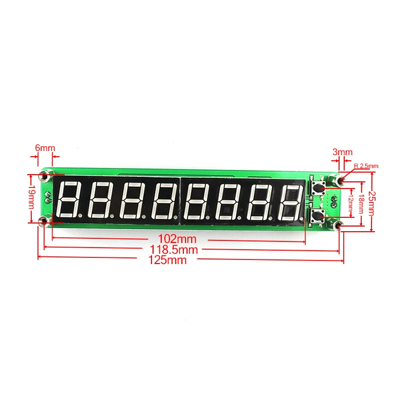 8 цифр 0,5" светодиодный 0,1 МГц~ 60 МГц 20 МГц~ 2,4 ГГц цифровой счетчик частоты метр тестер частотомер красный светодиодный дисплей ВЧ сигнал вход