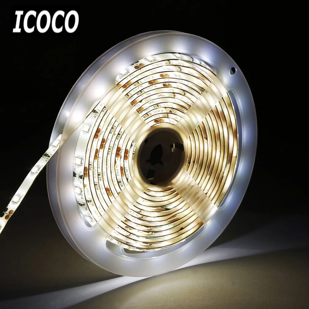 

ICOCO 3M 12V 4.8W/M Linear Brightness Dimmable Smart Hand Wave Sensor Strip LED Dimmable Cabinet Lighting Kit & Hand Wave Switch
