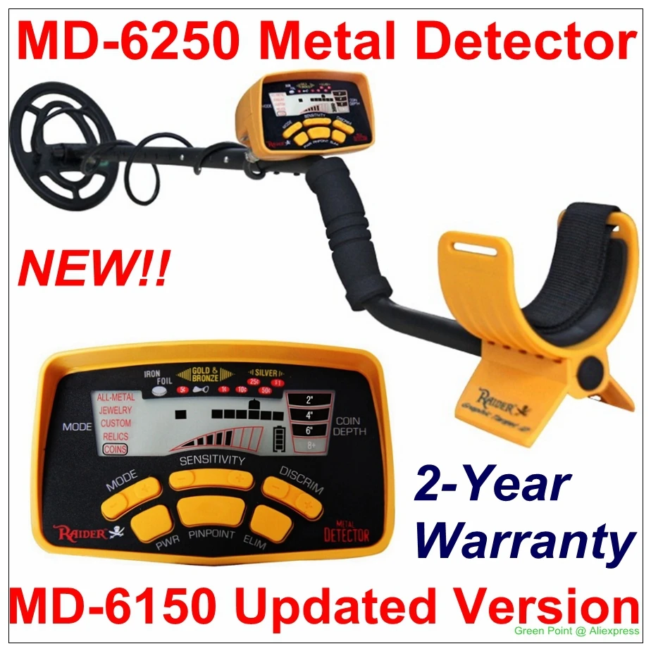 

New Arrival MD-6250 Underground Metal Detector MD6250 Gold Digger Treasure Hunter \ MD6150 Updated Version Two Year Warranty