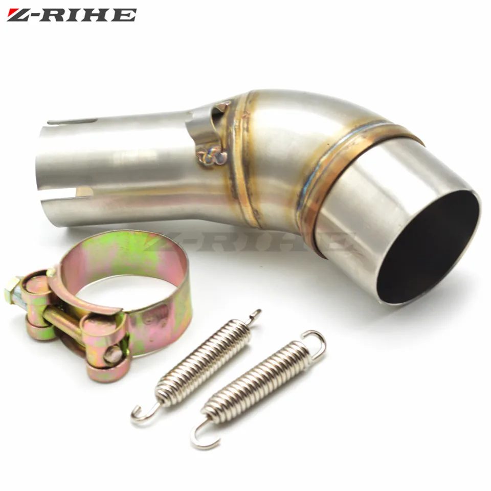 Motorcycle Exhaust Muffler Mid Connect Refit Motorbike Middle Pipe