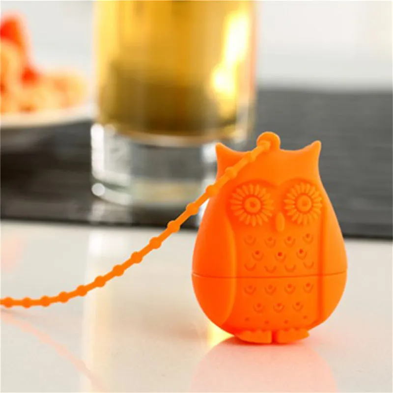 

Tea Strainer Teapot Mesh For Teapot Silicone Owl Shape Tea Infuser Filter Sloth Coffee Accessories Easy Clean 5.5*4.2*3cm