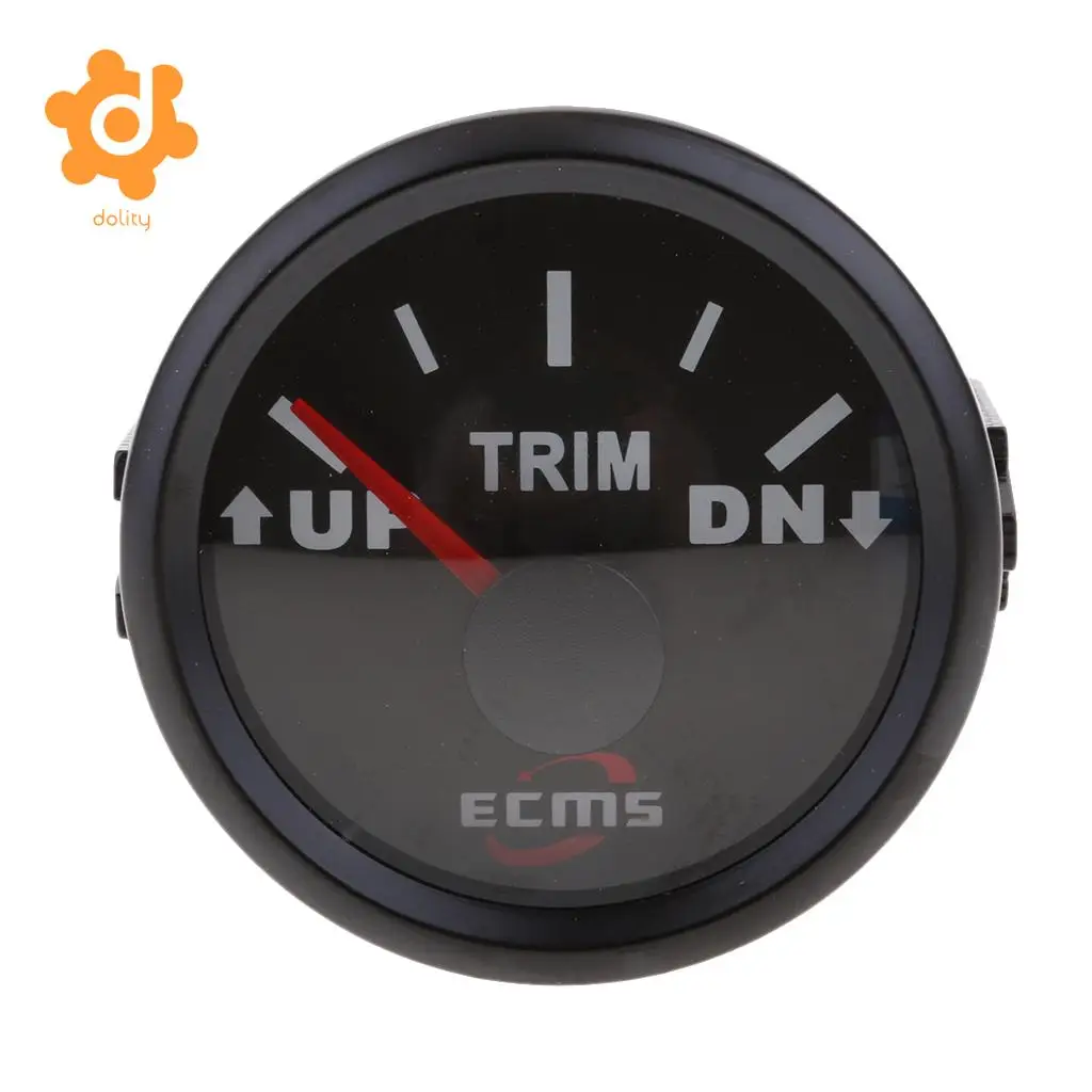 2 inch 52mm UP-DN Electric Trim Level Gauge for Marine Boat Black Face#1