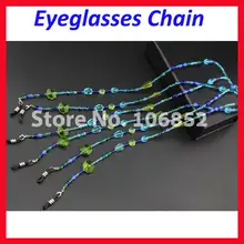 Розничная DH008 Мода акриловые сменные наконечник Pearl бисером шеи солнцезащитные очки для чтения сеть Шнур Веревка держатель