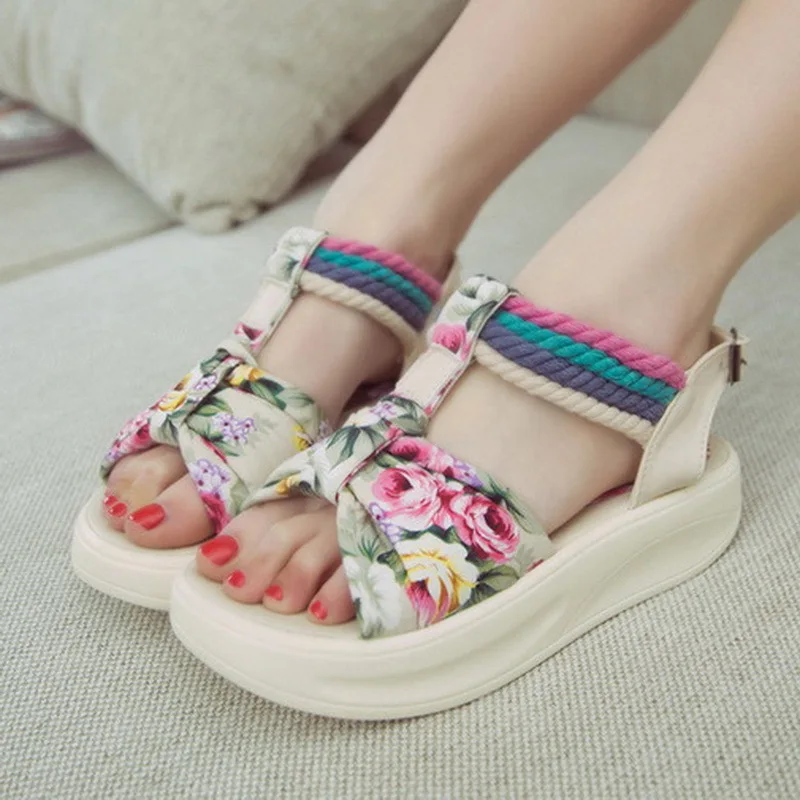flat platform sandals with ankle strap