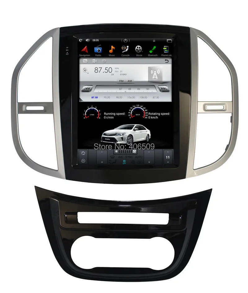 12 1 &quotвертикальный экран Android 7 Автомобильный плеер GPS навигация для Mercedes Benz Vito/Metris