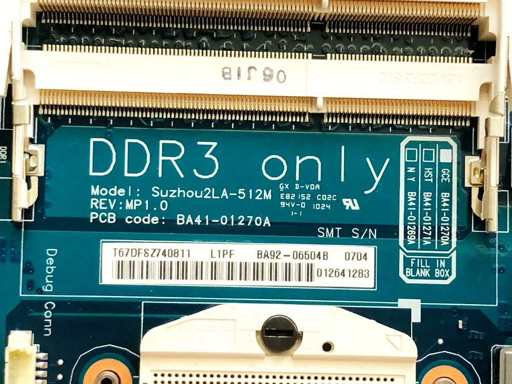 Оригинальная материнская плата для ноутбука SAMSUNG R440 R440 HM55 HD5145 512M BA41-01270A BA92-06504A протестирована