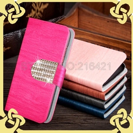 Fashion Original Wood Grain PU Leather case for HUAWEI G630 G630-T00 G630-U00 with Diamonds Anti Scratch Dirt resistant |