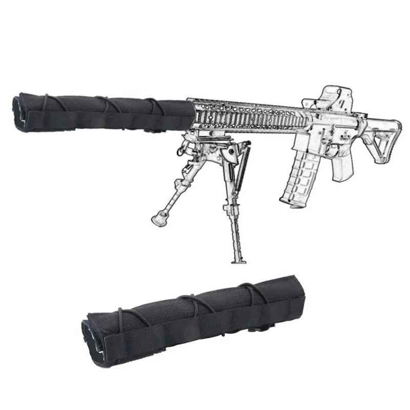 Подавитель случае Mirage тепла крышка 14 22 см Airsoft супрессорное покрывало Quick Release CP 500D Нейлон Ткань Тактический аксессуар