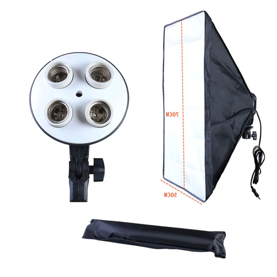Photographic Equipment Photo Studio Soft Box Kit Video Four-capped Lamp Holder Lighting+Softbox Photo Box Photographic Equipment Photo Studio Soft Box Kit Video Four-capped Lamp Holder Lighting+Softbox Photo Box