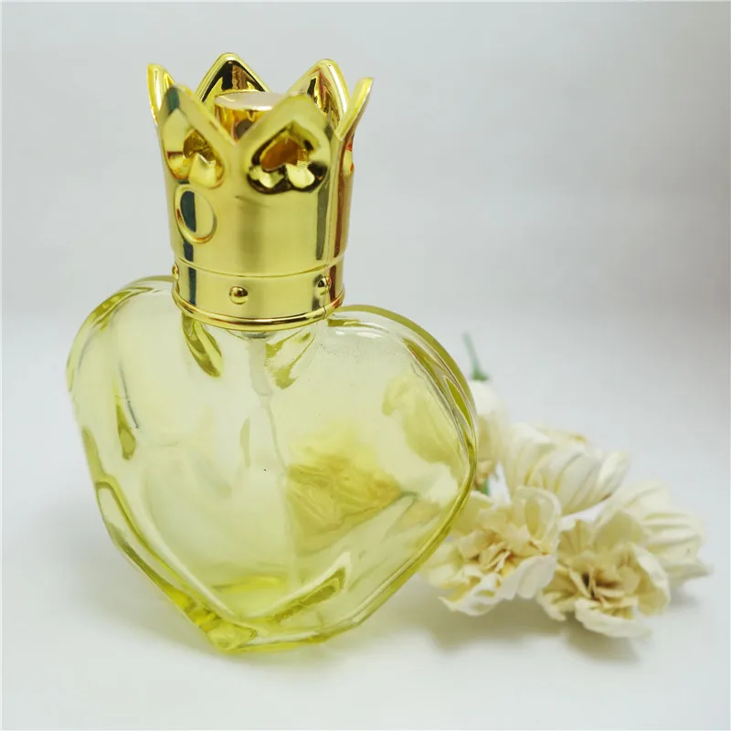 

Free shipping 6 colors 30 ML Heart Shape Empty Perfume Bottles with Fragrance Atomizer Spray Refillable Bottle Series