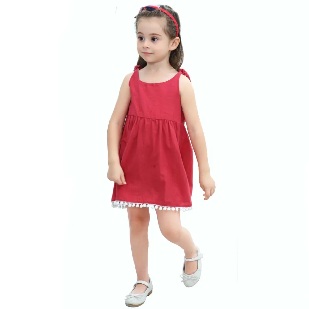 Kid Summer Simple Casual Dress Infant Baby Little Girls Holiday Party