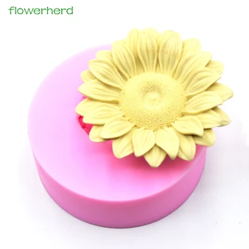 

Big Size Silicone Soap Mold Sunflower Flower 3D Soap Mold Handmade Fragrance Soap Fondant Cake Decorating Tools Silicone Mold