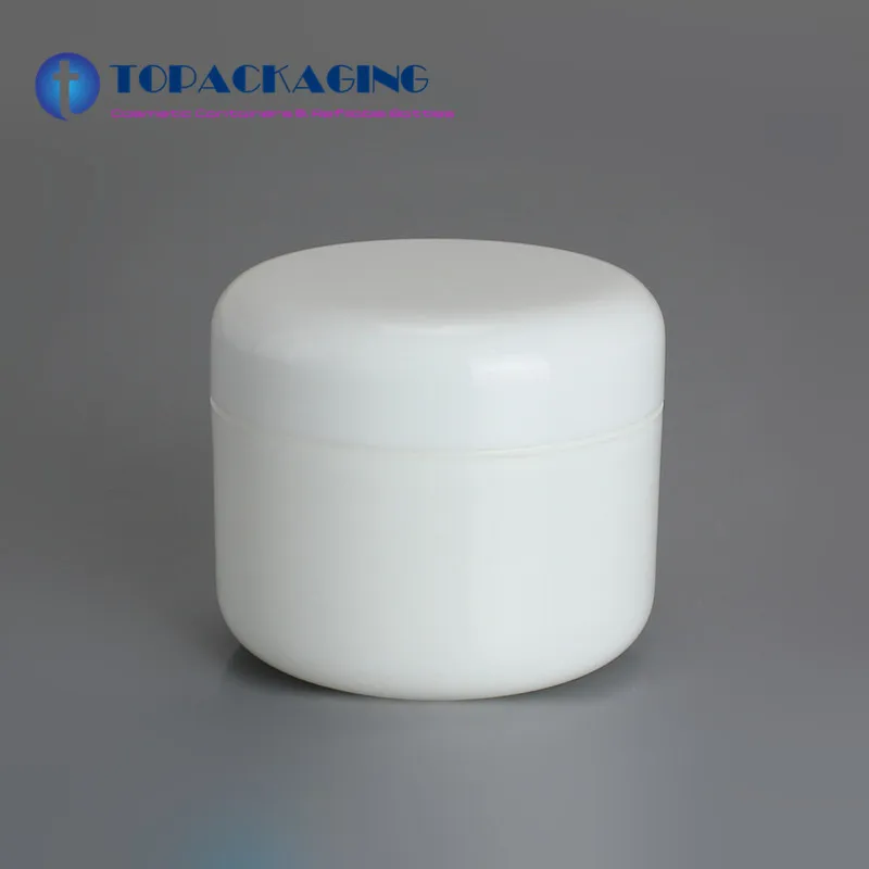 

300G Cream Jar,White Double Layer PP Plastic Mask Makeup Sub-bottling,Empty Cosmetic Container,Sample Canister,100PCS/LOT