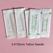 100 шт 0,4*50 мм одиночные иглы татуировки для косметического макияжа татуировки 1RL иглы татуировки бровей для перманентного макияжа