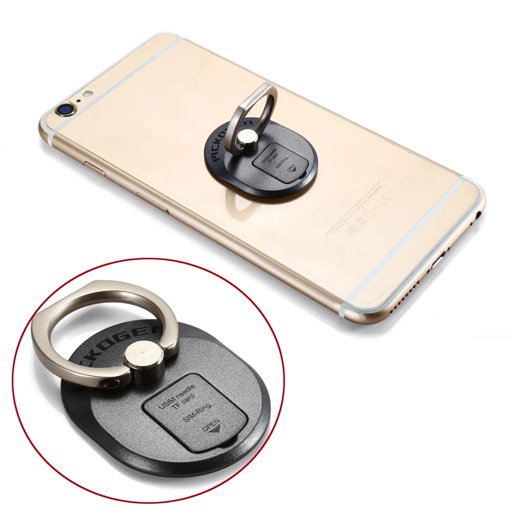 360 Degree Finger Ring Mobile Phone Smartphone Stand Holder with SIM Card Holder For iPhone Samsung Galaxy S7 Edge HTC Xiaomi