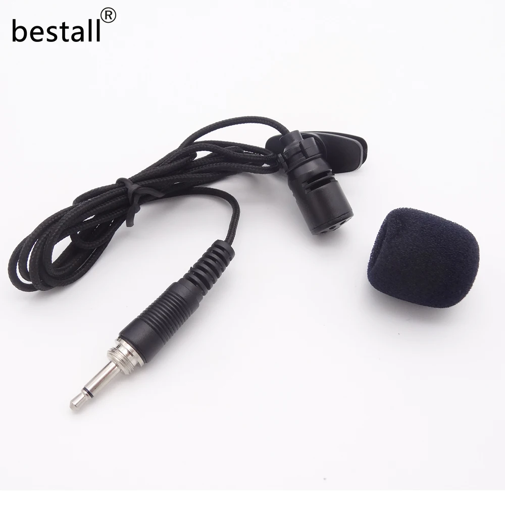 Bestall Portable Clip on Lapel Lavalier Mic Hands free 3.5mm Screw Jack