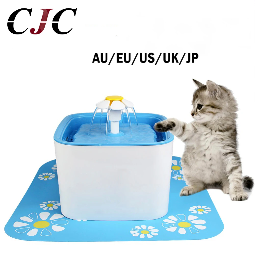 Automatic Cat Water Fountain Square Flower Style Automatic Electric 2