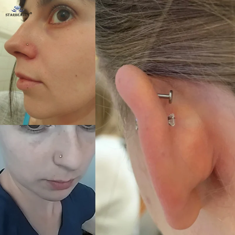 Gem Nose Rings Helix Piercing Tragus Piercing Labret Lip Ring Earrings Studs 2pcs Mix 16G 1.5/2/2.5/3/4mm nose rings,piercing jewelry,nose studs,body piercing earrings,ear piercing jewelry,ear studs,metal jewelry,body piercing jewelry,body jewelry