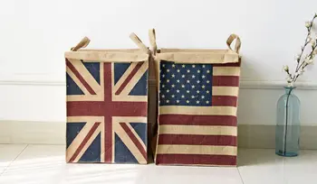 

30x28x40 cm Cotton linen Storage barrel Dirty clothes bucket Debris storage pouch Laundry Dust cover bags