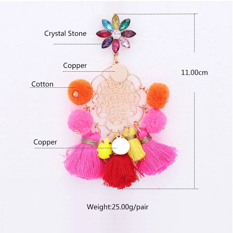 Earrings for woman oorbellen bohemian drop eArrings (7)