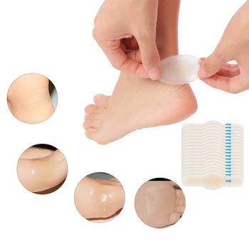 

4Pcs Hydrocolloid Blister Plaster Adhesive Hydrocolloid Gel Blister Plaster Anti-wearing Heel Sticker Pedicure Patch Foot Care
