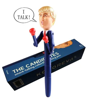 

New Trump Talking Toy Boxing Pen Stress Relief Talking Pen Trump Real Voices for Christmas New Year Gifts to Family Friends