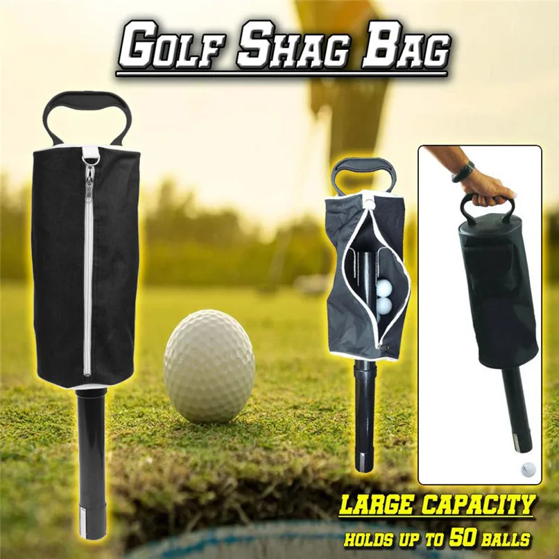 

Portable Golf Bag Shag Bag Pick Up Receiver Tube Collector Practice Ball Bag #3M28