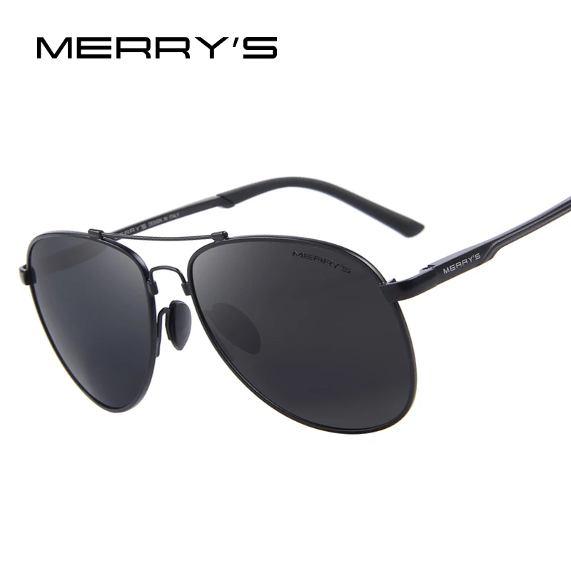 

MERRYS Men Classic Brand Aviation Sunglasses HD Polarized Aluminum Driving TR90 Titanium Bridge Sun glasses S8716