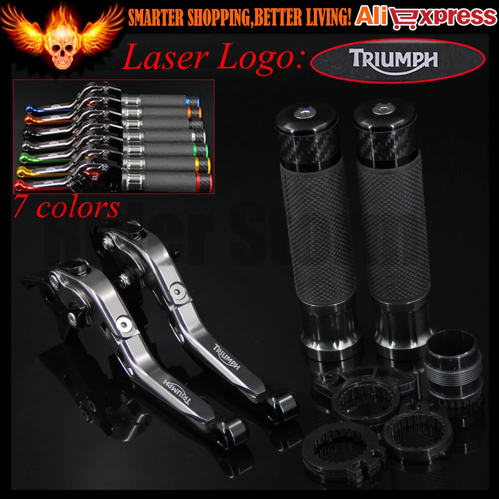 

Black+Titanium CNC Motorcycle Brake Clutch Levers&Handlebar Hand Grips For Triumph DAYTONA 955i 97 1998 1999 2000 2001 2002 2003