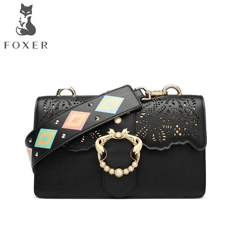 

FOXER luxury fashion high-grade leather female shoulder shoulder bag 2018 new brand-name products 100% high-quality female famou