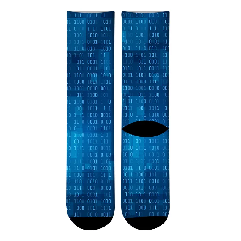 Модные мужские носки с 3D принтом радуги, Harajuku, цветные забавные длинные носки, код, гомосексуальные женские носки без пятки - Цвет: 2