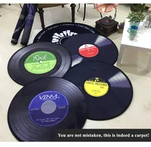 

Personality Album Circular Floor Mat Retro Sofa Chair Non-slip Mat Side Several Study Room Model Decoration Carpet And Rug