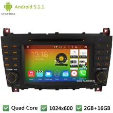 Quad Core 16GB Android 5.1.1 7″ HD 1024*600 Car DVD Player Radio Stereo Screen For Benz C-Class W203 C230 CLK200 CLK350 CLK W209