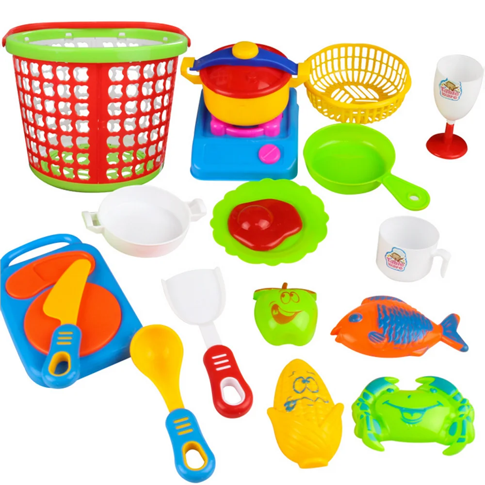 35pcs Plastic Kids Children Kitchen Utensils Food Cooking Pretend Play