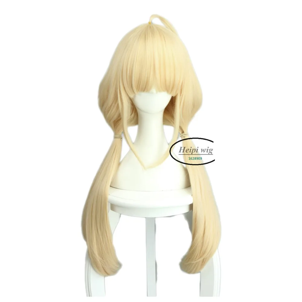 

futaba anzu Cosplay Wig pelucas blond long Golden Ponytail Cinderella Wig Fashion cos wigs perruque lady women peruca sobretudo