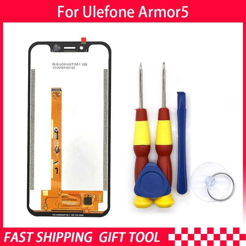 Абсолютно новый оригинальный сенсорный экран ЖК монитор для ULEFONE Armor 5 запасных
