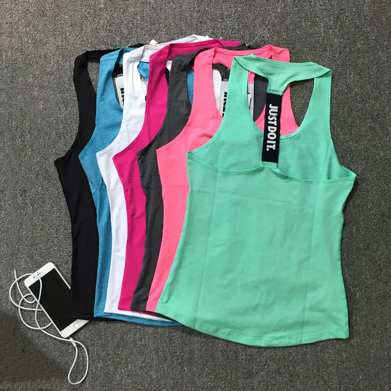 camisetas deportivas sin manga para mujer