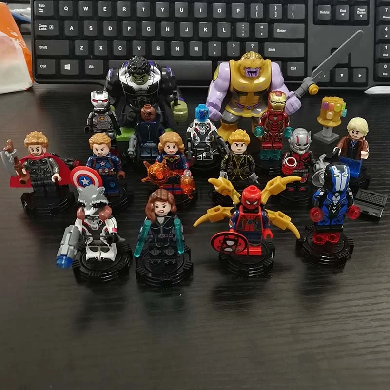 

16Pcs Avengers 4 Endgame Thanos Iron Man Hulk Thor Captain America Black Widow Building Blocks 2 Big Figures