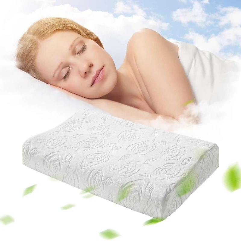 2017 high quality neck support soft memory latex pillows massager fiber