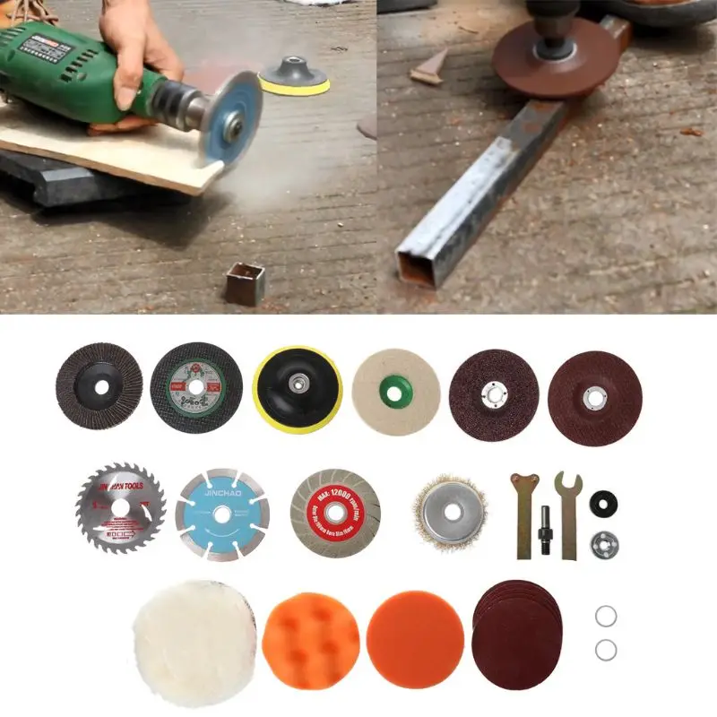 

1Set Multi-functional Cutting Disc Polishing Wheel Wood Saw Blade Connecting Rod Suit for Electric Drill Angle Grinder Cutter To