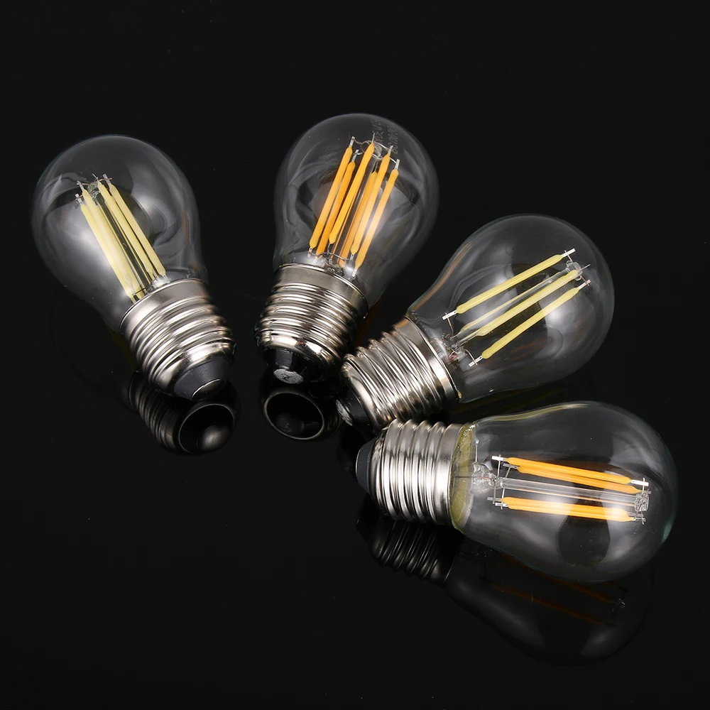 1 шт. E27 ретро винтажный ламповый светильник COB Edison накаливания с регулируемой яркостью шариковая лампа для украшения дома винтовой разъем