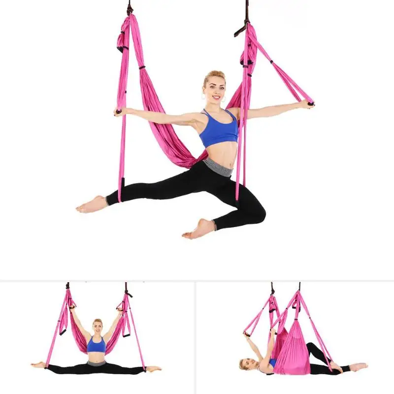 High Strength Yoga Hammock Parachute Swing Inversion Therapy Anti-gravity Decompression Flying Yoga Hammock Gym Hanging Fitness High Strength Yoga Hammock Parachute Swing Inversion Therapy Anti-gravity Decompression Flying Yoga Hammock Gym Hanging Fitness