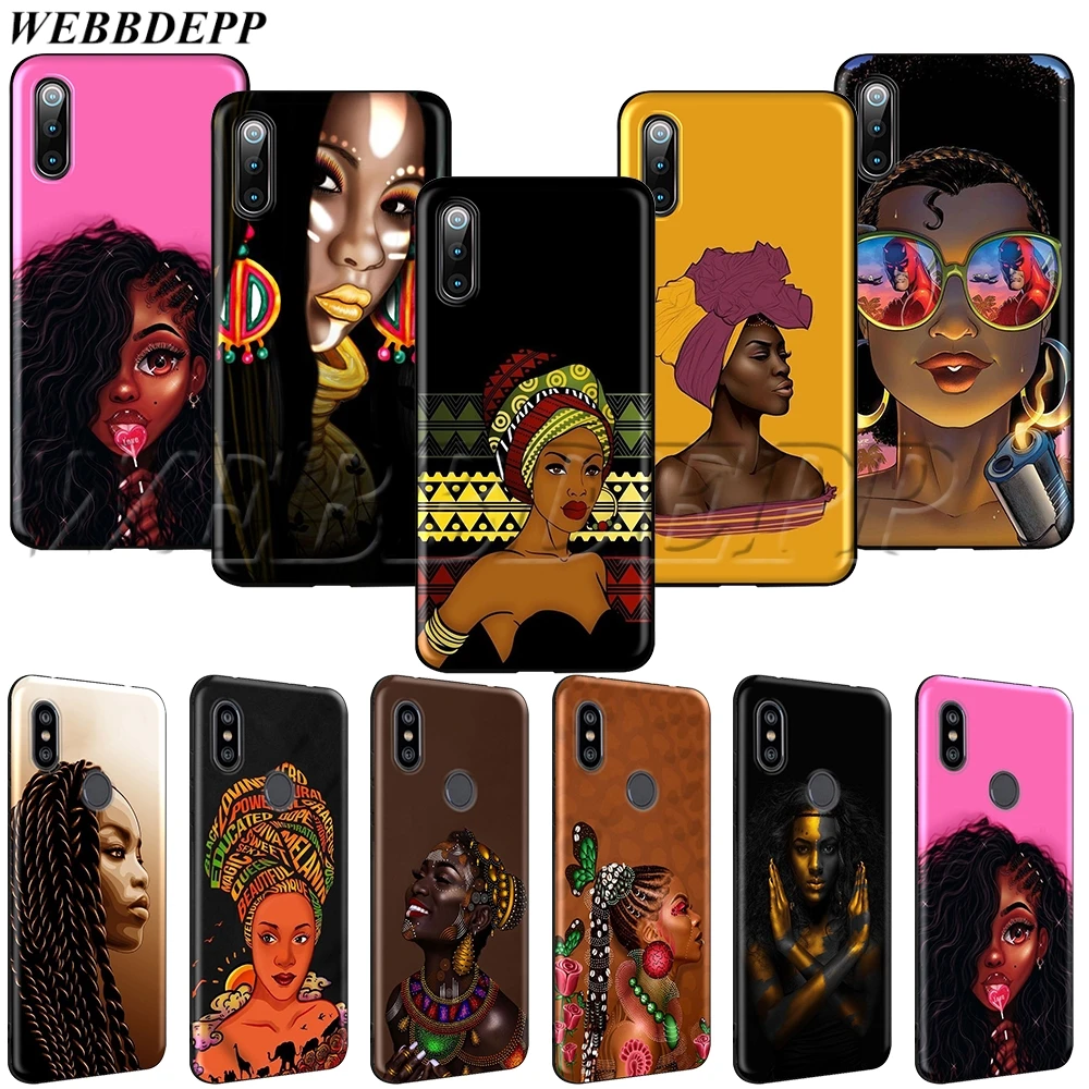 

WEBBEDEPP African Beauty girl Soft TPU Case for Xiaomi Mi MAX A1 A2 5X 6X 3 6 8 9 SE F1 Lite