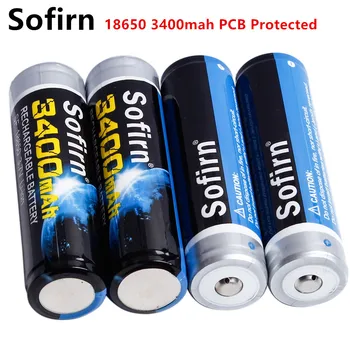 

Sofirn 18650 3.7V 3400mah Rechargeable Batteries With PCB Protected Board Lithium batteries for Flashlight E-cigarette