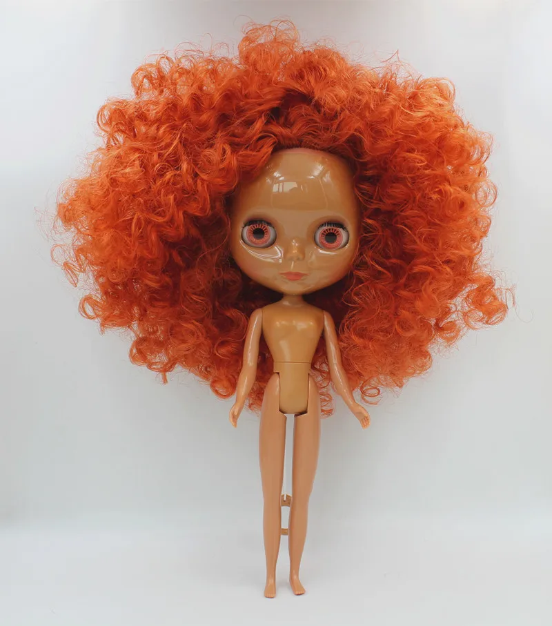 

Free Shipping big discount RBL-616 DIY Nude Blyth doll birthday gift for girl 4colour big eye doll with beautiful Hair cute toy