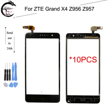 

10PCS Touch Panel For ZTE Grand X4 Z956 Z957 Sensor Digitizer Front Glass Screen With Flex Cable Z956 Z957 Touch Touchscreen
