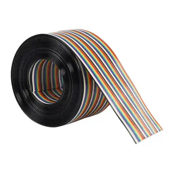 

20P/40P Way Pitch Wire Flat Ribbon Cable 1.27mm Spacing Rainbow Cable for PCB High Quility Color Rainbow Ribbon Cable
