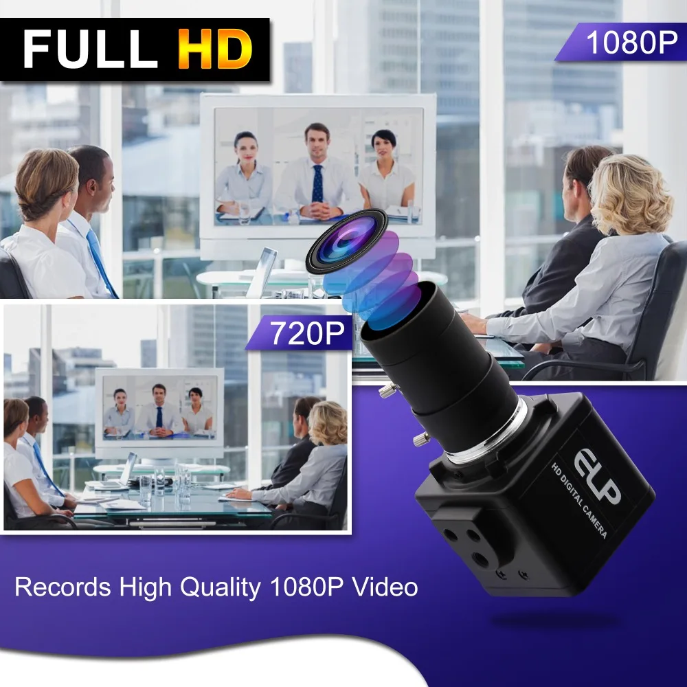 H.264 1080P Низкая освещенность 0.01Lux sony IMX322 промышленная USB веб-камера HD с CCTV варифокальный объектив 2,8-12 мм для Win7 Win8