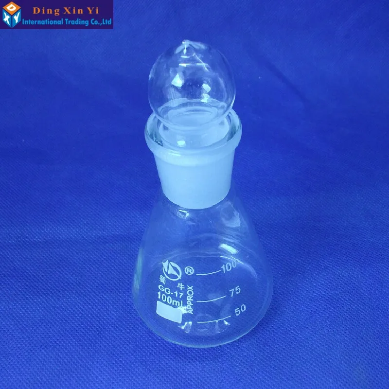 Glass Conical Flask Glass Erlenmeyer Flask Glass Triangle Flask Borosilicate Glass For Laboratory 1PC 100ML