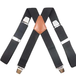 ybmb Shirt suspenders 3.5CM 4 clips X-Shape Adjustable durable braces High quality leather teel buckles fashion novelty ybmb Shirt suspenders 3.5CM 4 clips X-Shape Adjustable durable braces High quality leather teel buckles fashion novelty